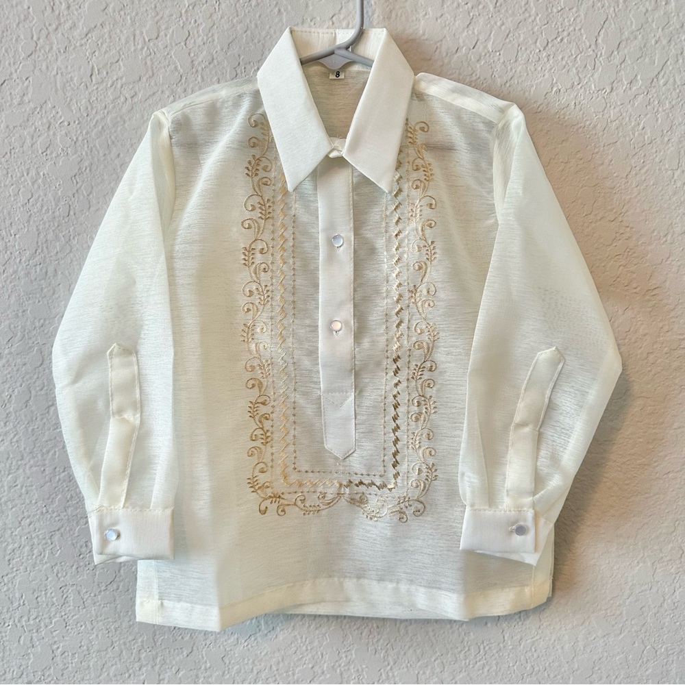 Elegant White Kids Shirt - Picture 9 of 15